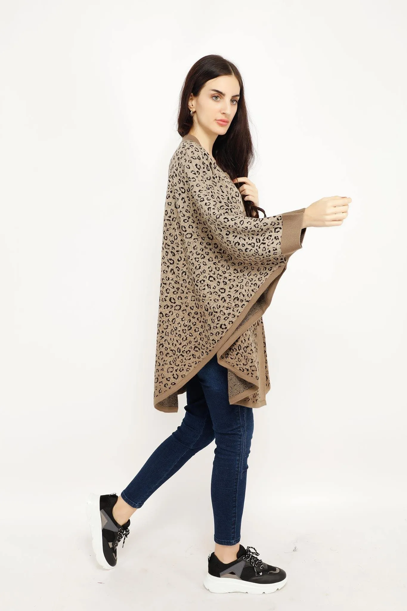 LEOPARD PRINT WOMEN’S SWEATER 6631BLN