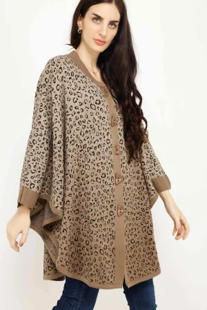 LEOPARD PRINT WOMEN’S SWEATER 6631BLN