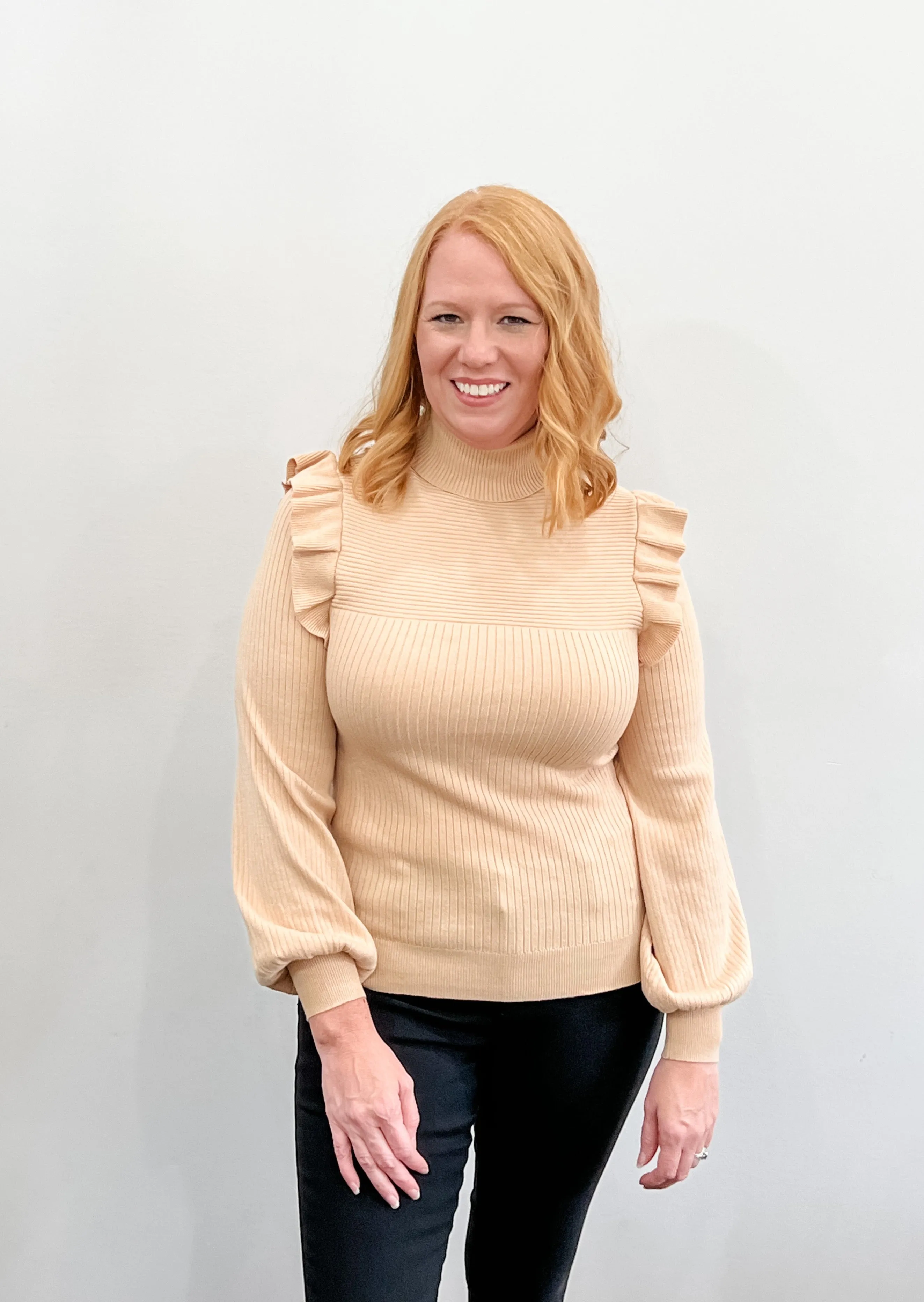 Leveling Up Turtleneck Sweater - Sand