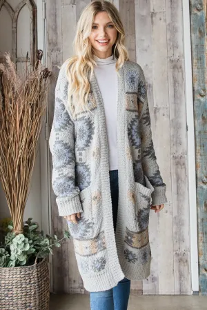 Long Aztec Soft Cardigan