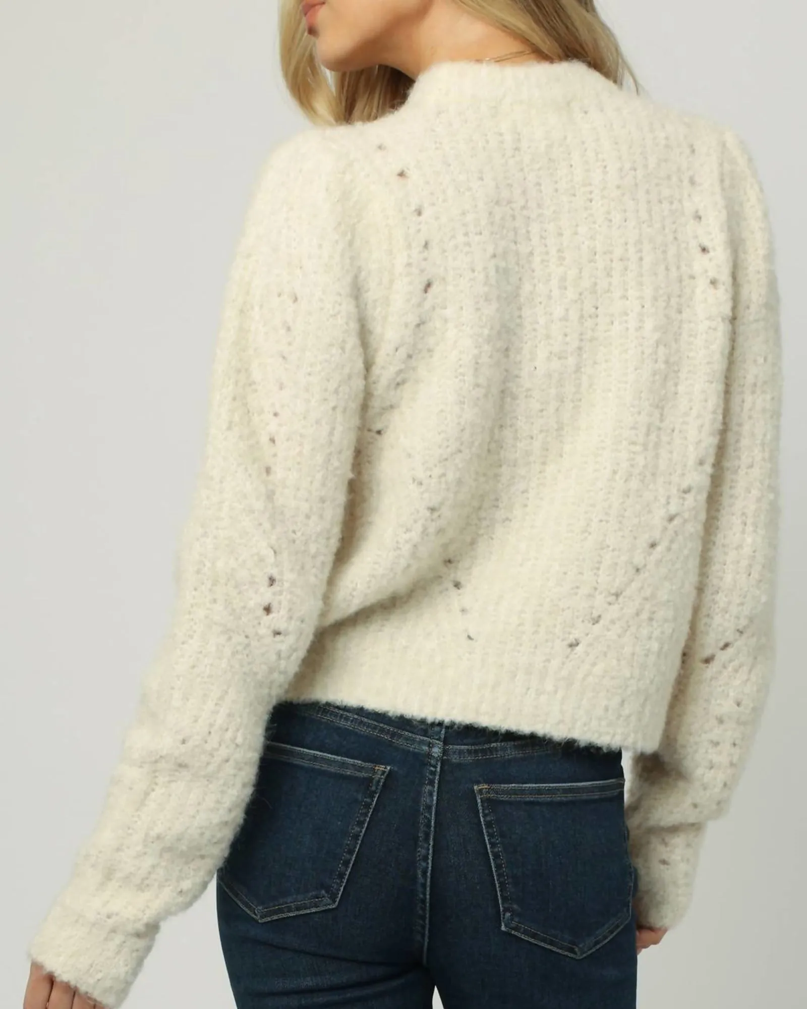 Madison Crewneck Sweater in Cream | Cream