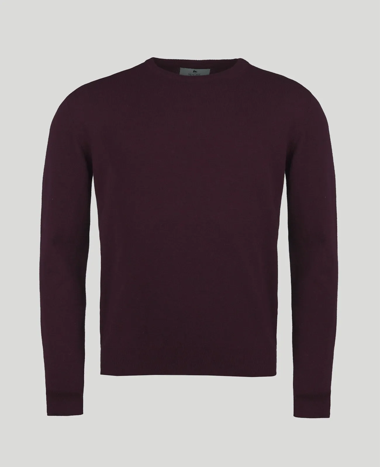 Magee - Cillian Merino Crew Neck Jumper, Burgundy