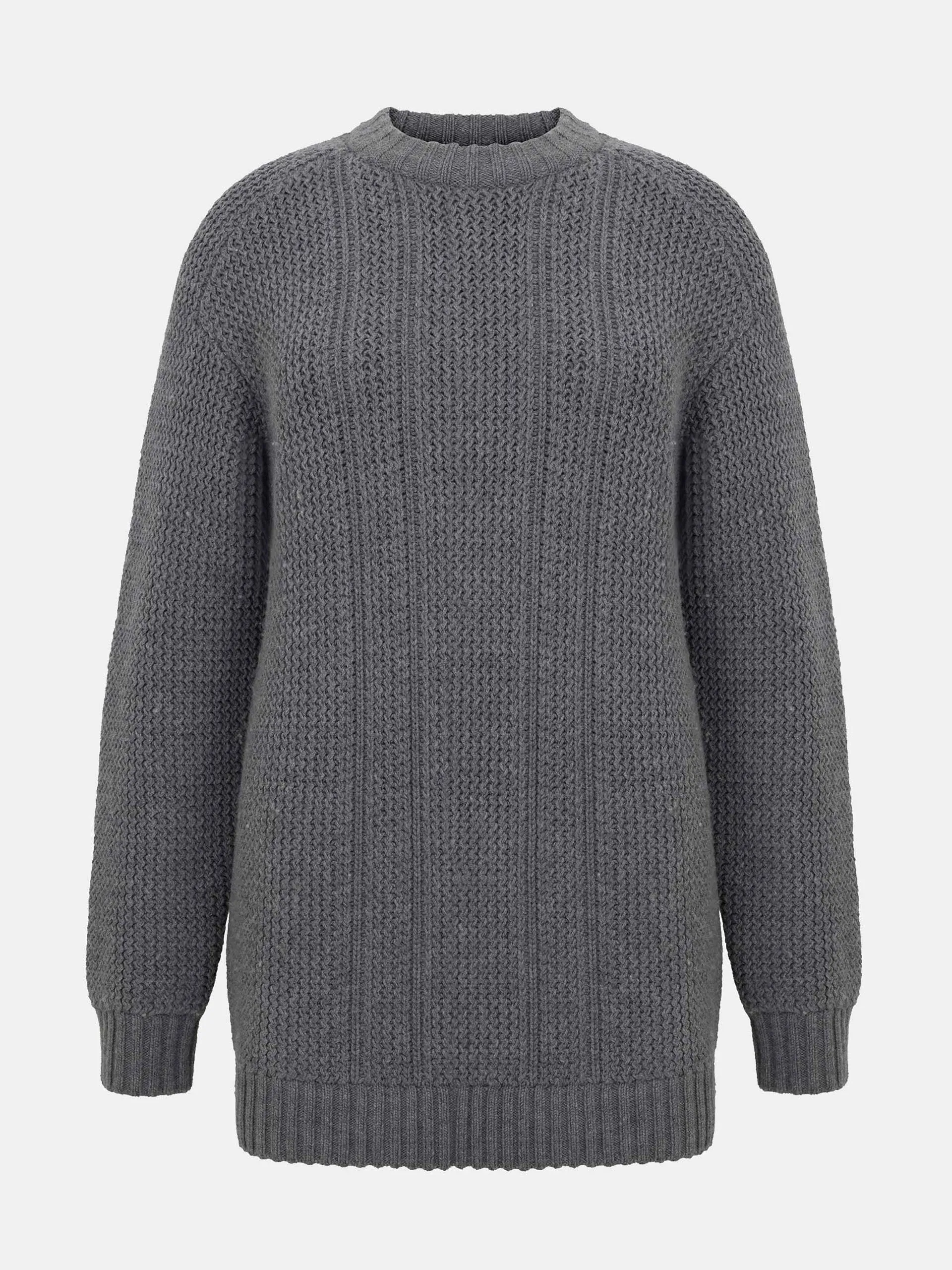 Marl grey combey knitted jumper