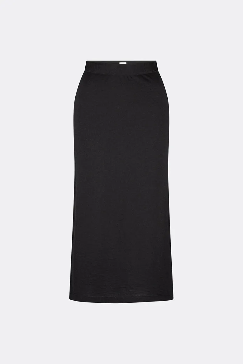 Marley Soft Merino Pull On Skirt Black Night