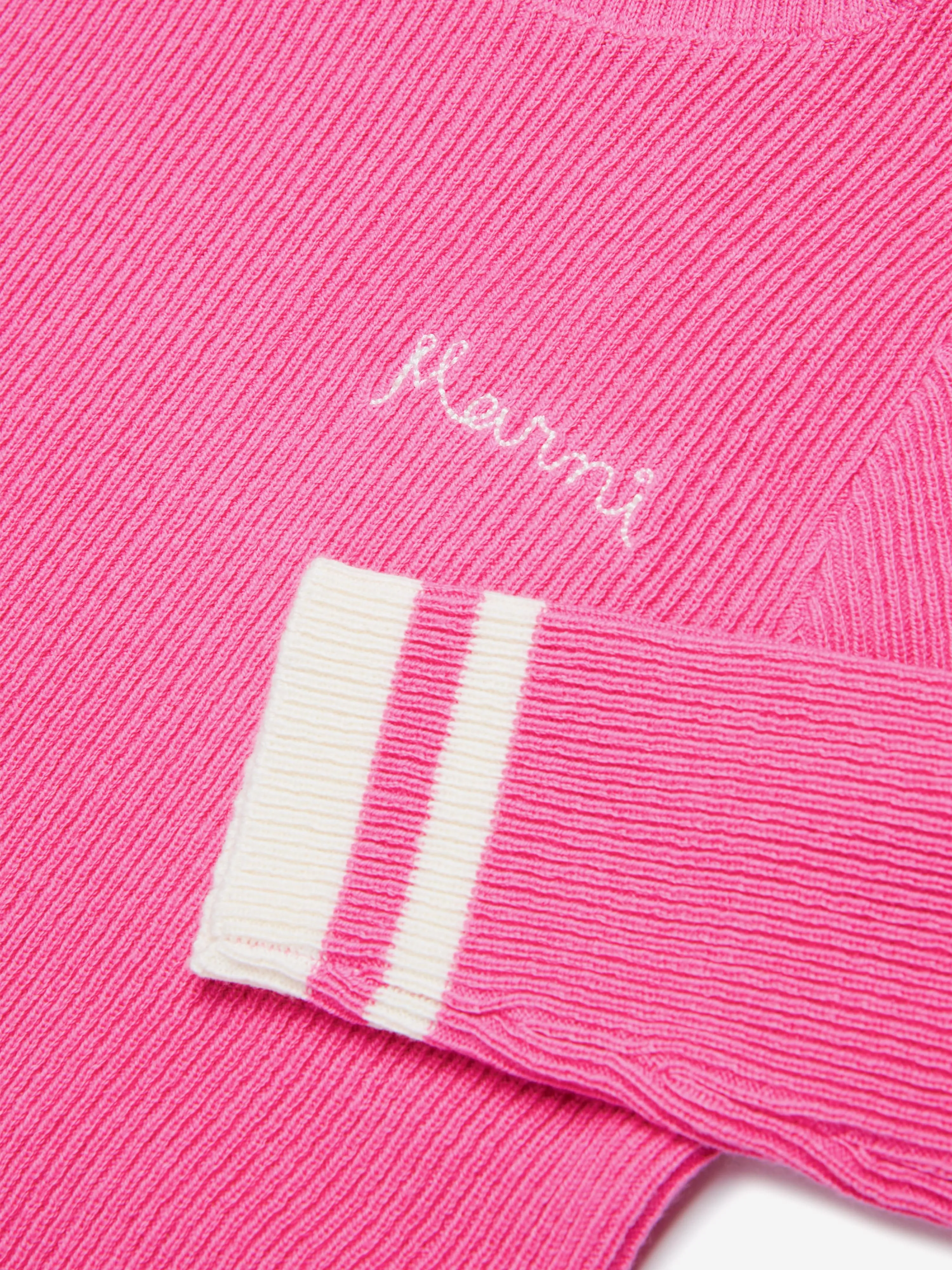 MARNI Girls Knitted Roll Neck Jumper in Pink