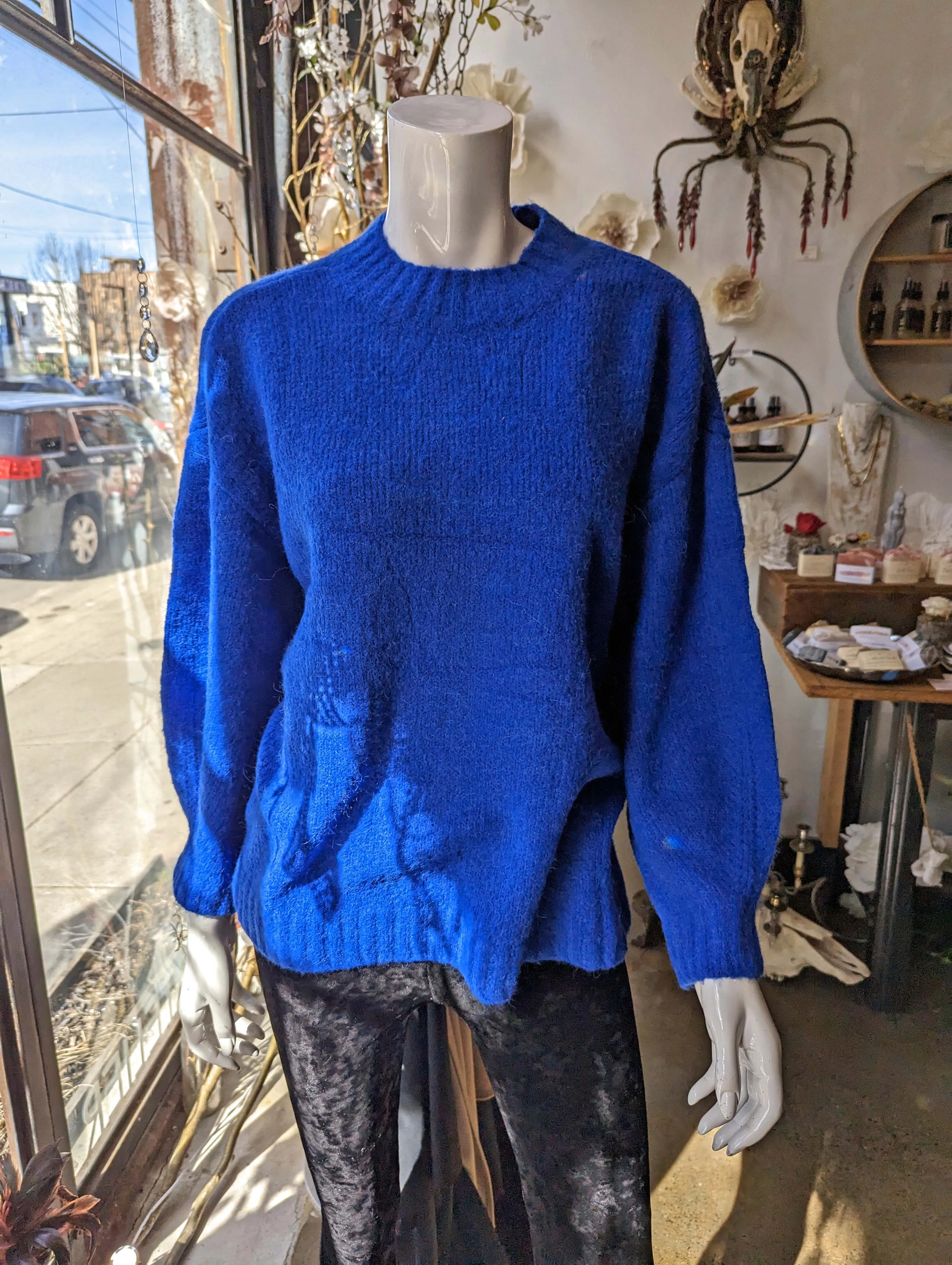 Maronie Drop Sleeve Sweater | Royal Blue