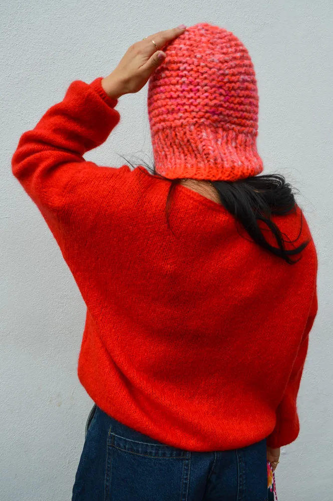 Marta Rosa Red Pullover