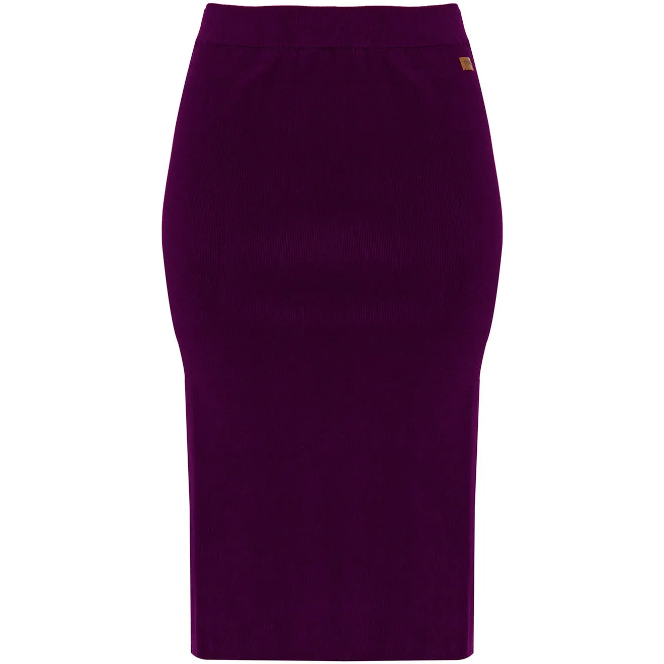 Mat Fine Knit Skirt in Plum