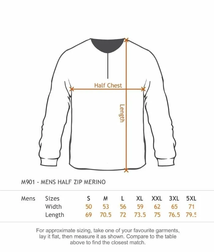 Mens 1/2 Zip Alpine Merino