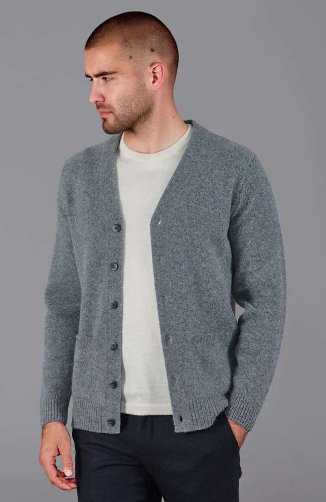 Mens Lambswool Two Pocket Cardigan