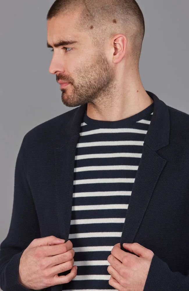 Mens Lightweight Cotton All Over Stripe Breton Jumper