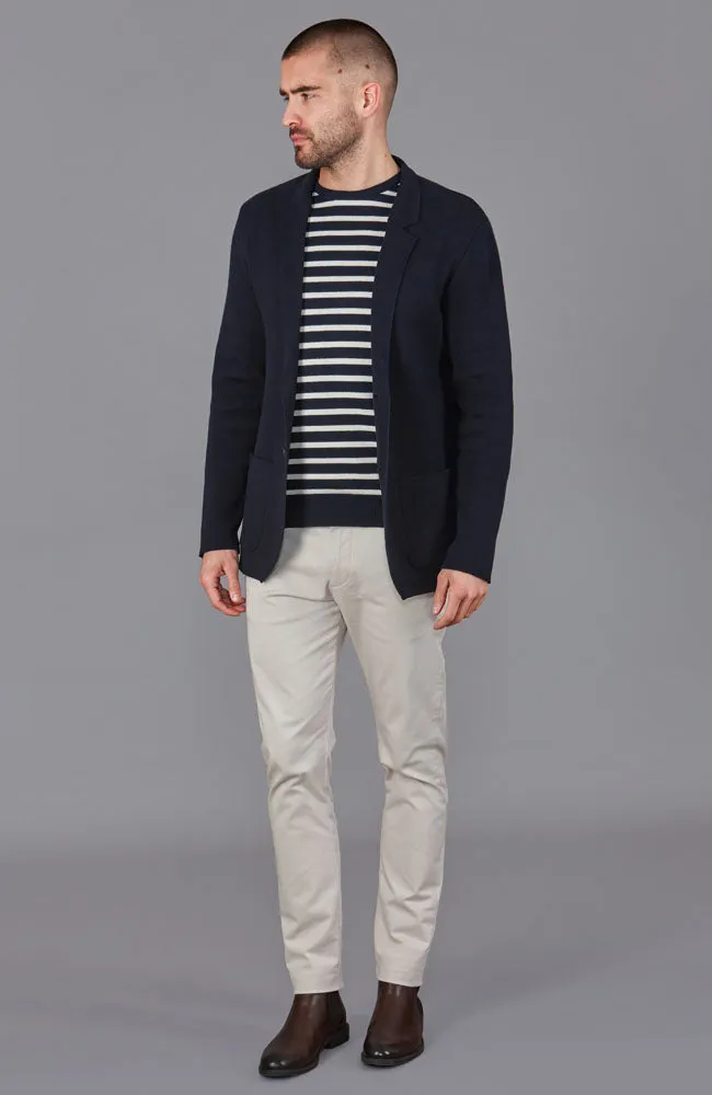 Mens Lightweight Cotton All Over Stripe Breton Jumper