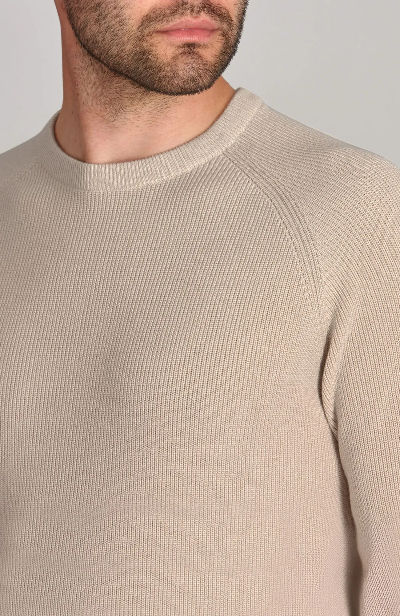 Mens Lightweight Cotton Fisherman Rib Jumper