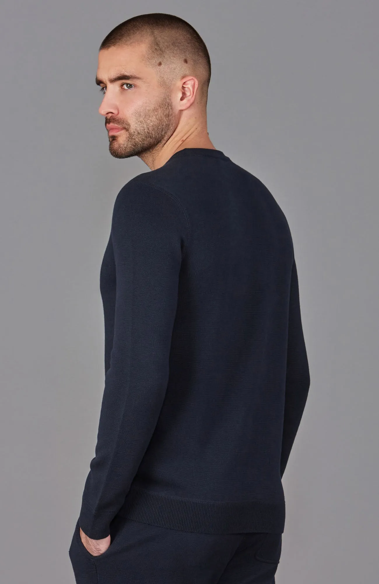 Mens Midweight Cotton Loopback Knitted Sweatshirt