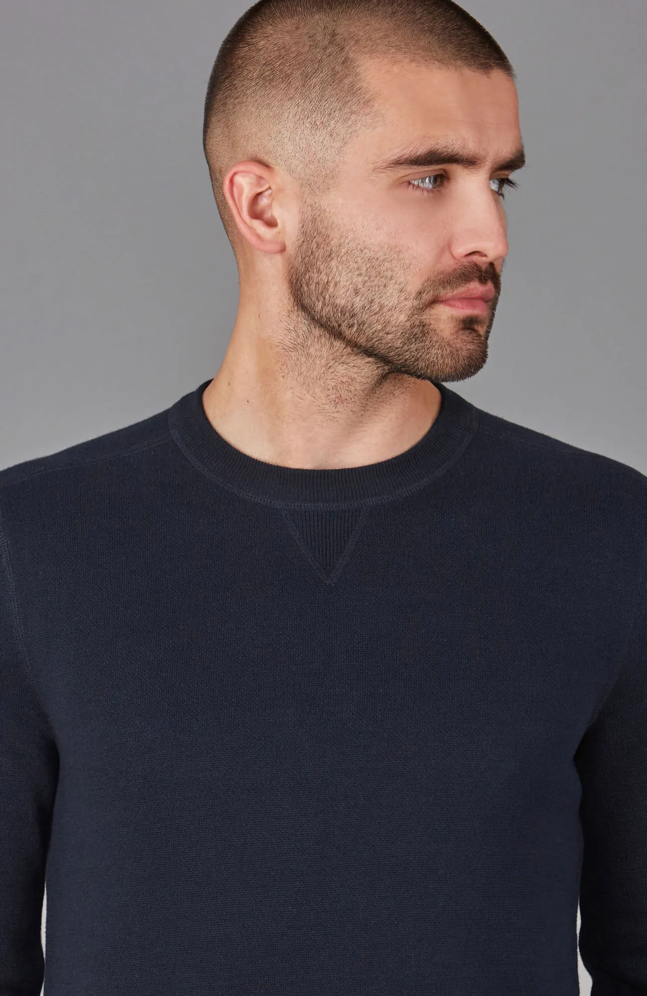 Mens Midweight Cotton Loopback Knitted Sweatshirt