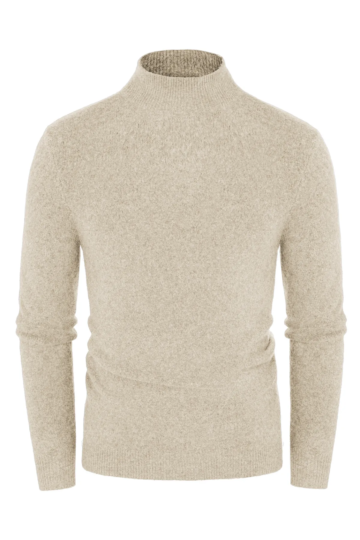 Men's Mock Turtleneck Sweater Long Sleeve Under Wool Blend Pullover Casual Sweaters