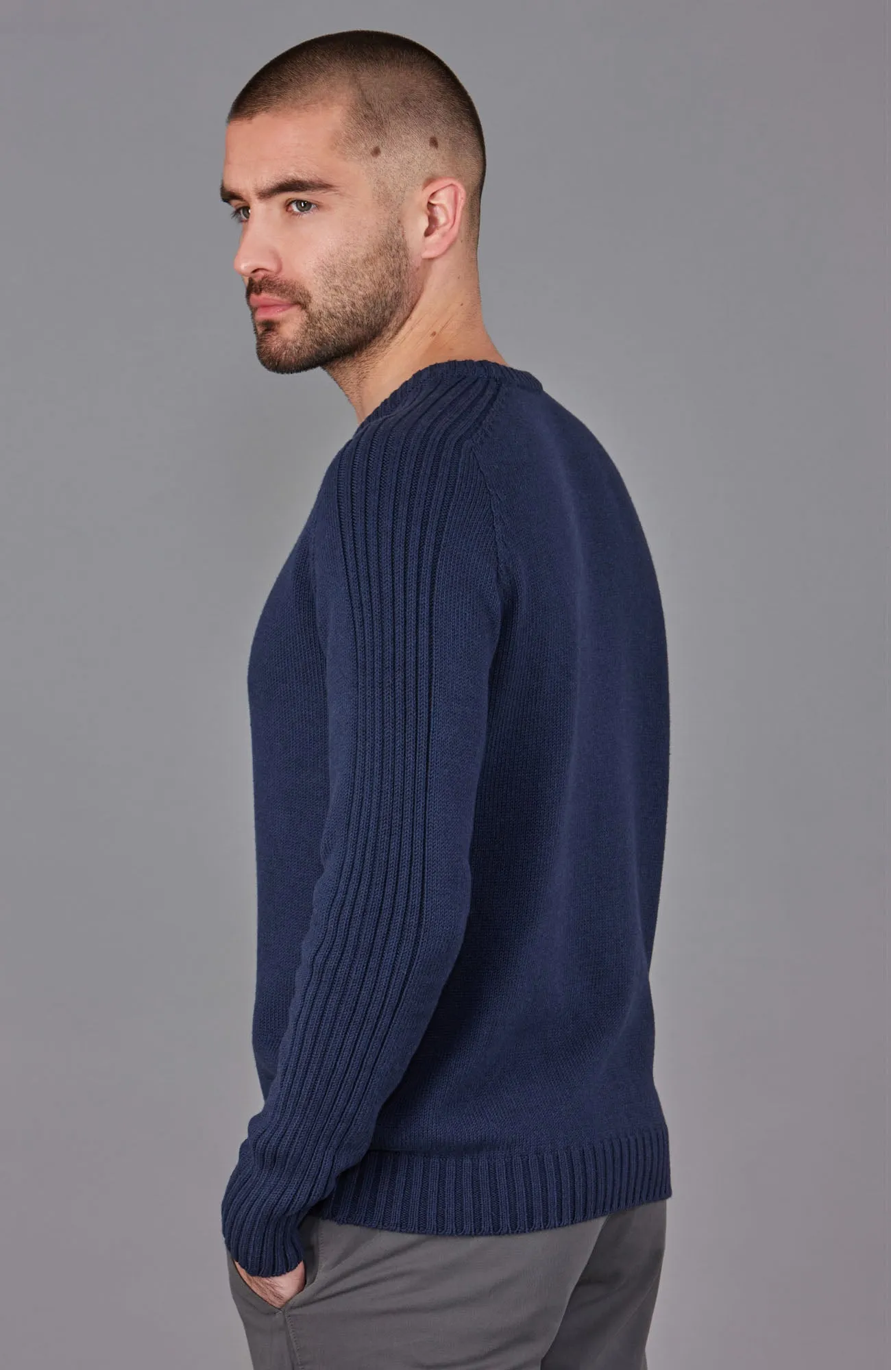 Mens Organic Cotton Crew Neck Jumper