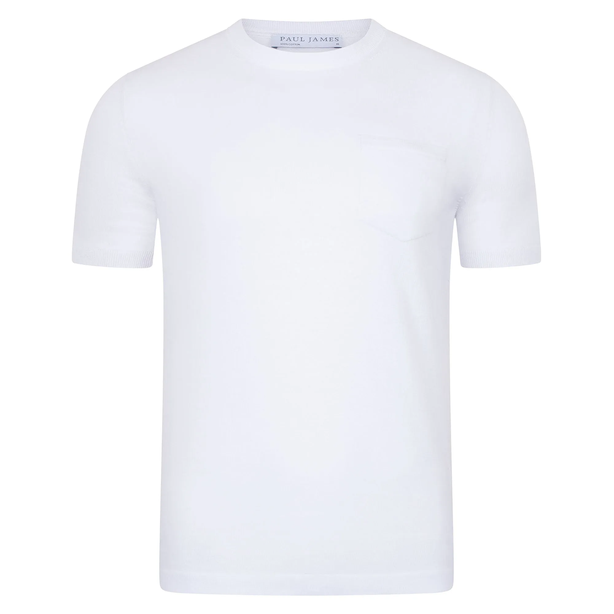 Mens Ultra Fine Cotton Knitted Pocket T-Shirt