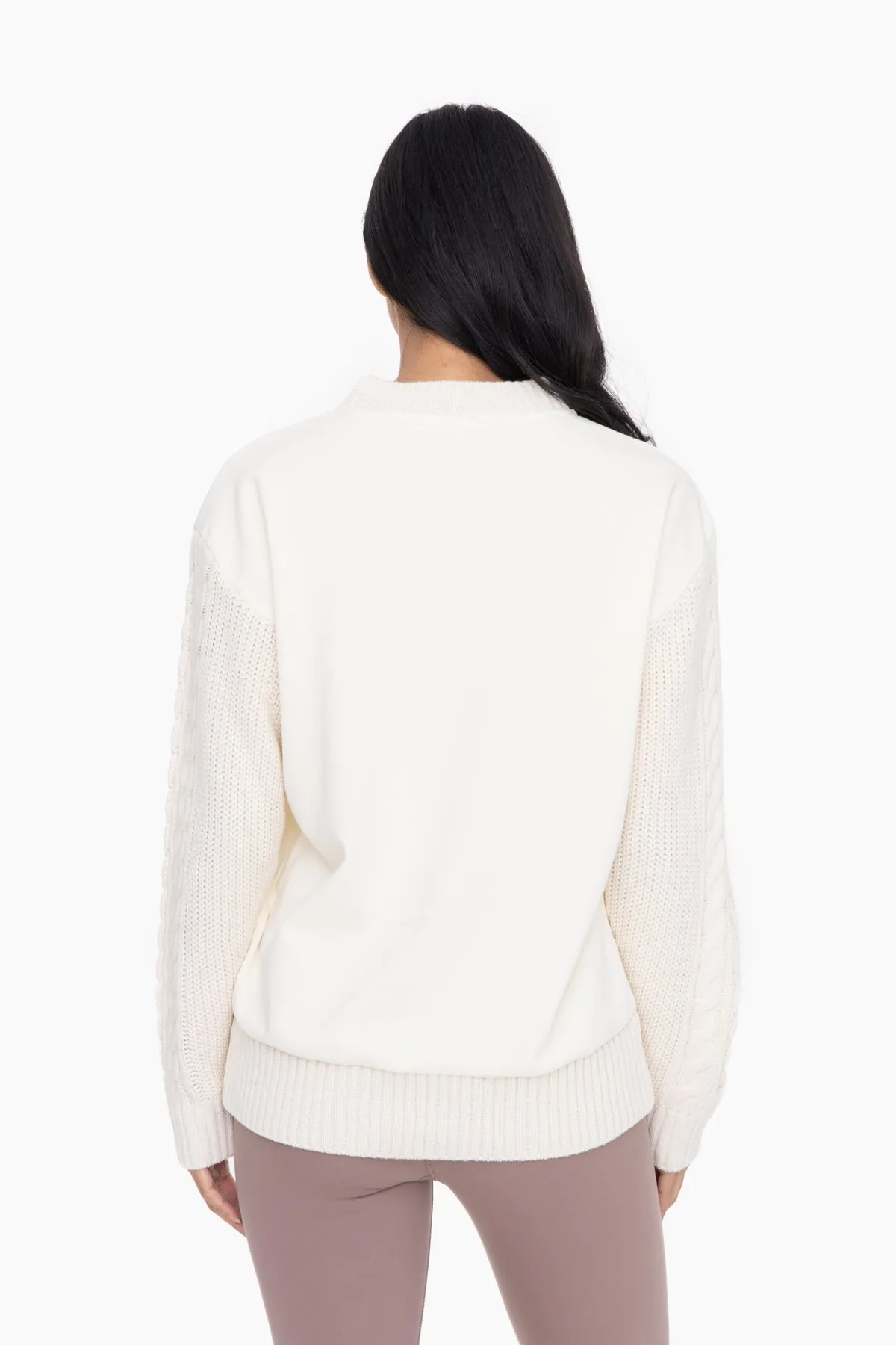 Mono B French Terry Knit Sweater