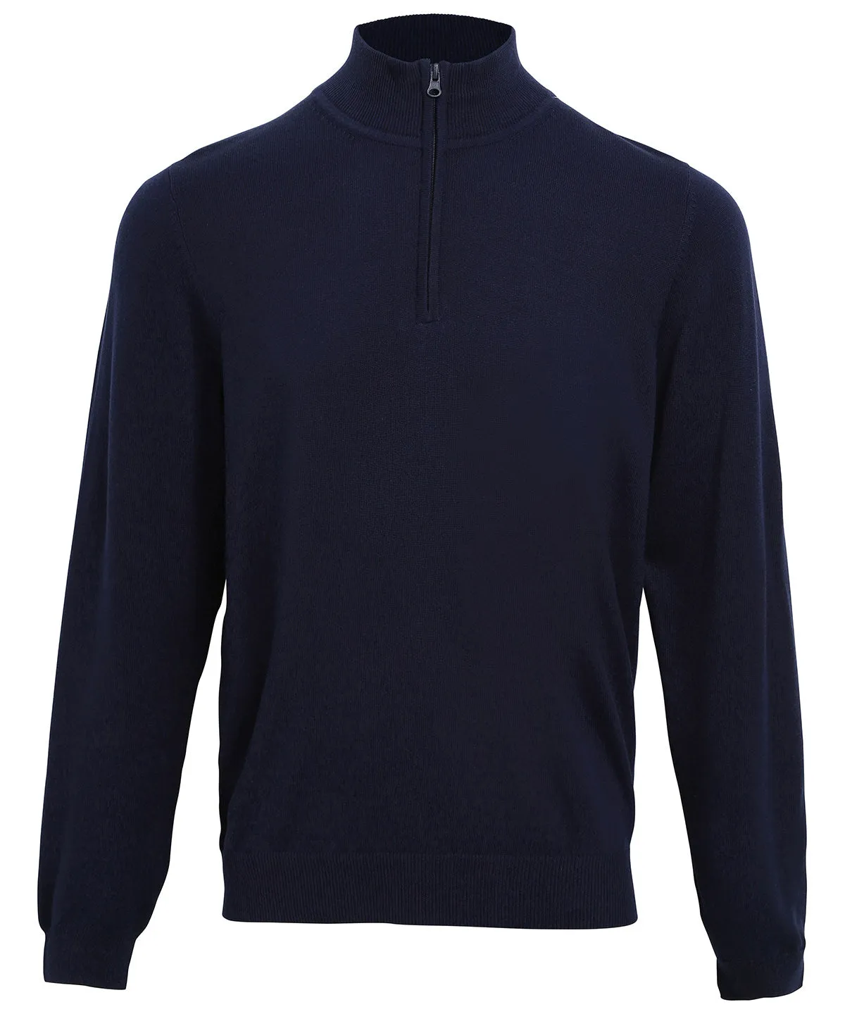 Navy - ¼ zip knitted sweater