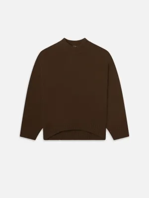 Oversized Cashmere Crew -- Moss