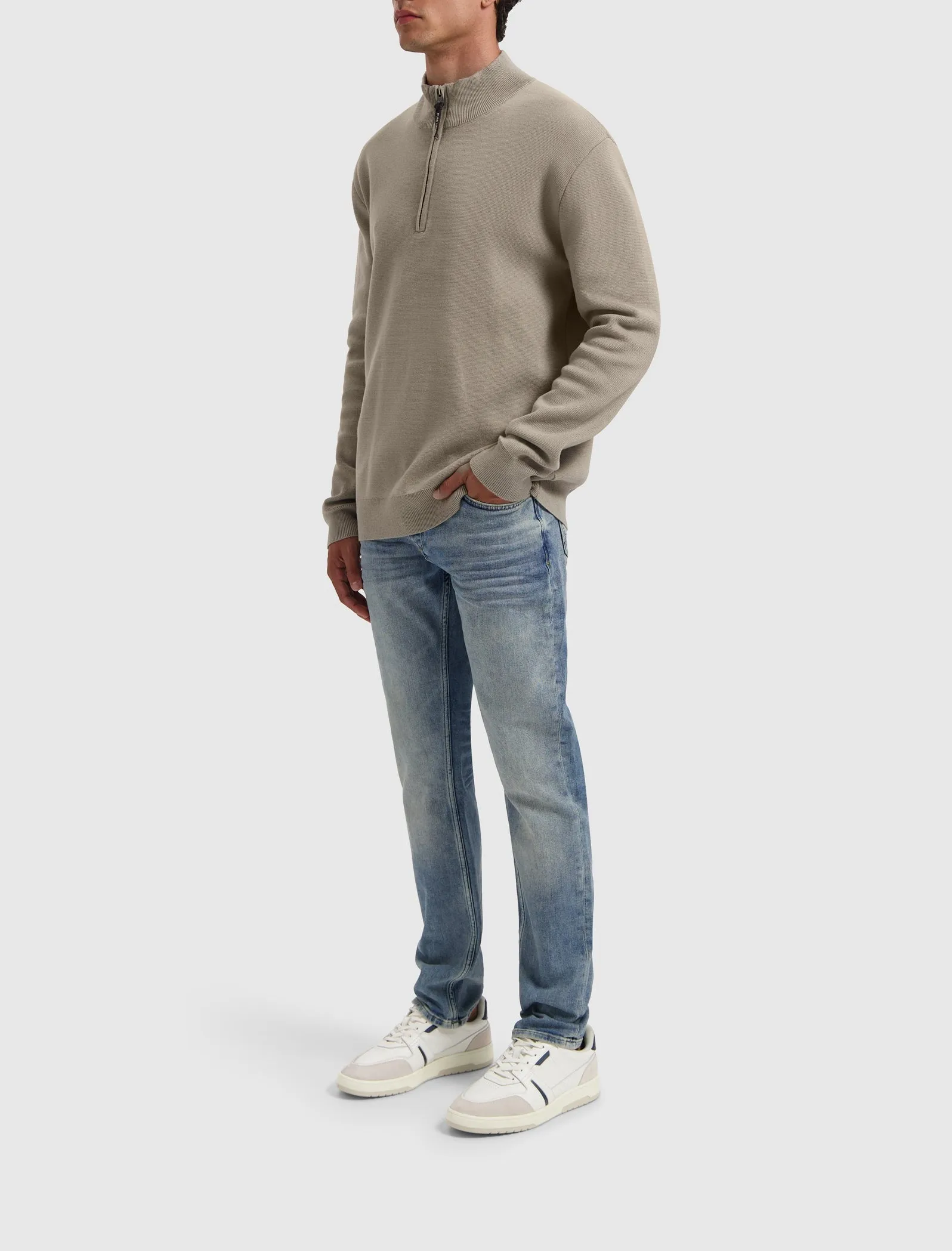 Oversized Halfzip Knitwear | Taupe