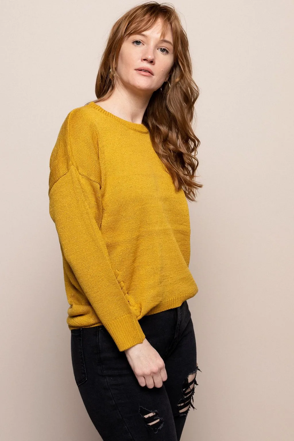 Palmer Sweater in Mustard