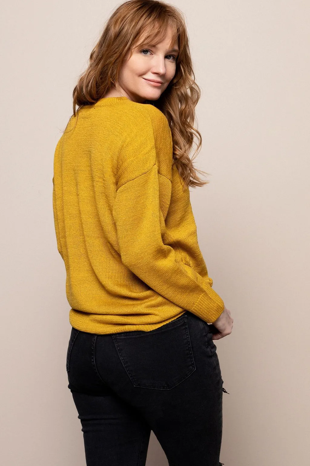 Palmer Sweater in Mustard