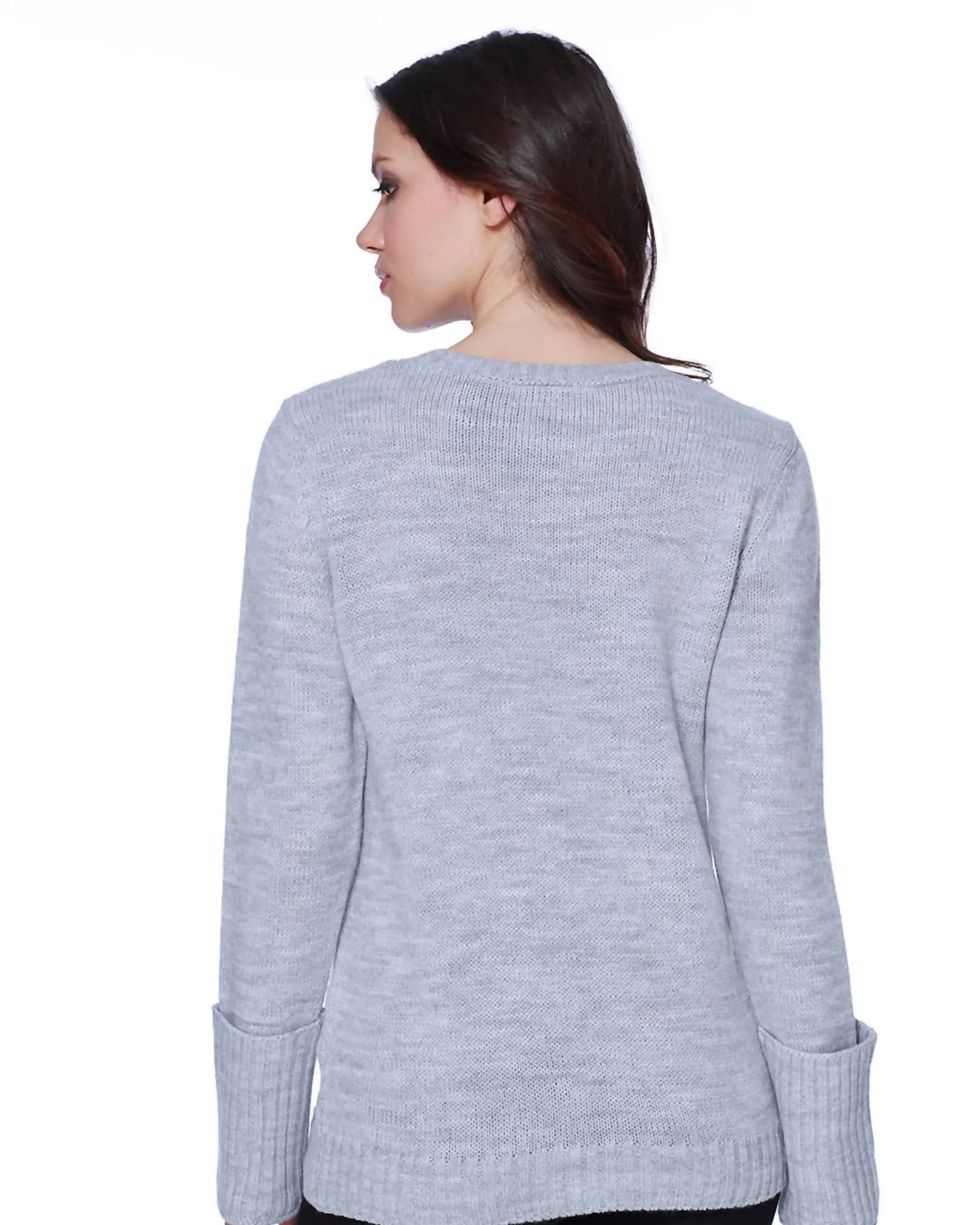 Parker Tie Up Sweater in Gray | Gray