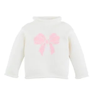 Pink Bow Rollneck Sweater