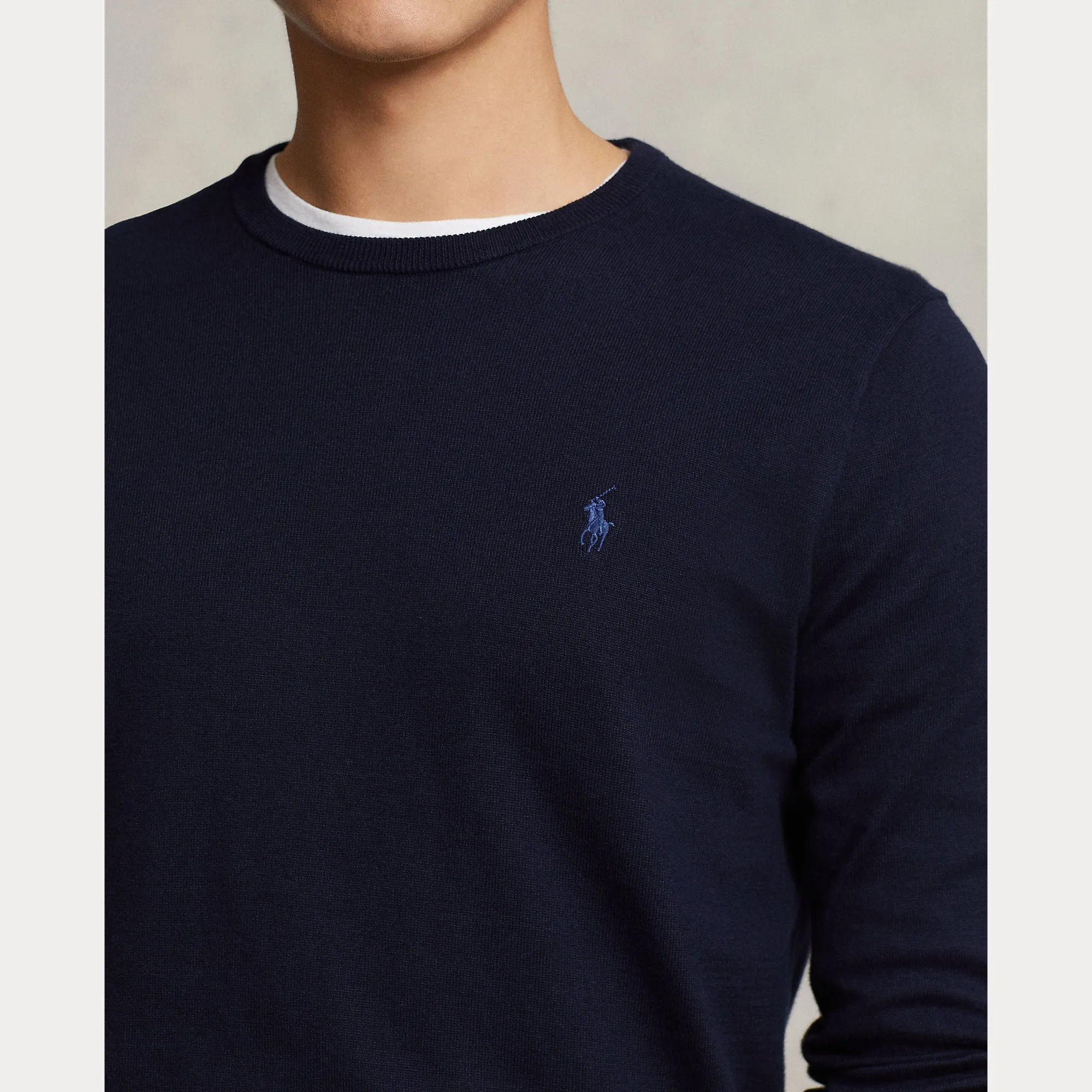 Polo Ralph Lauren Slim Fit Cotton Sweater - Navy