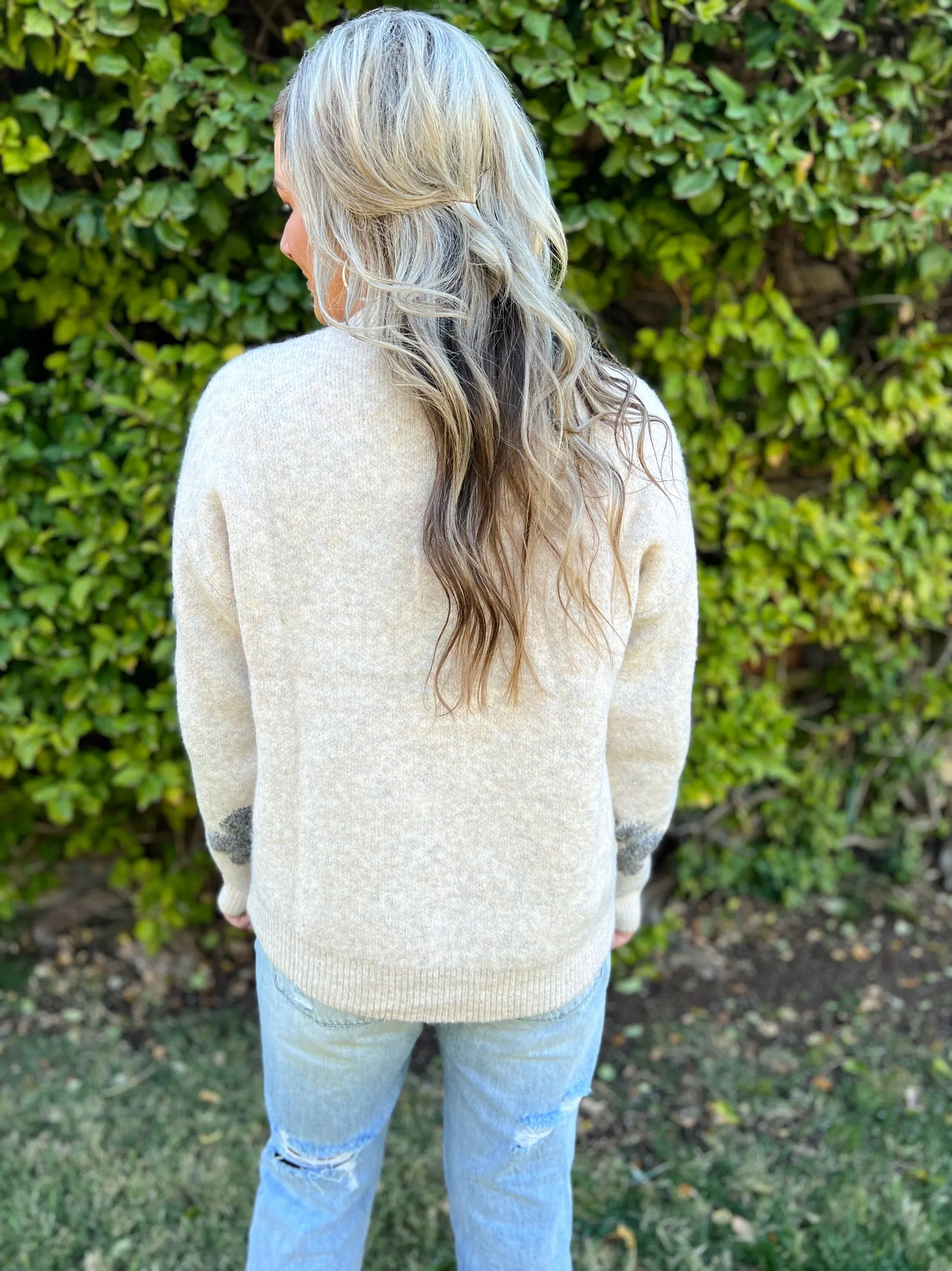 Puff Flower Super Soft Comfy Sweater Top