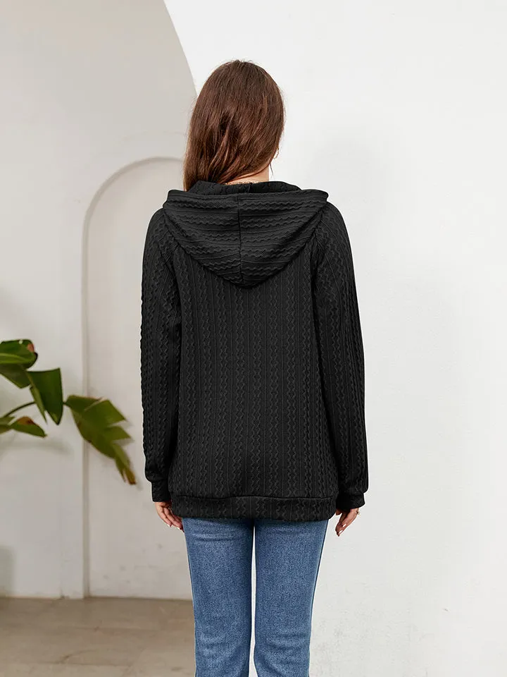 Raglan Sleeve Front Pocket Hoodie