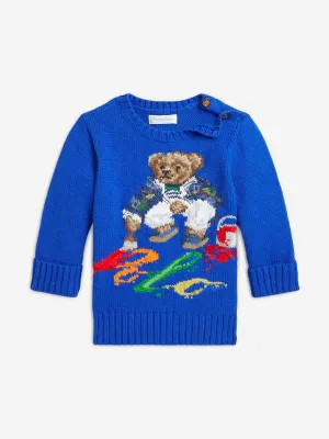 Ralph Lauren Baby Boys Polo Bear Jumper in Blue