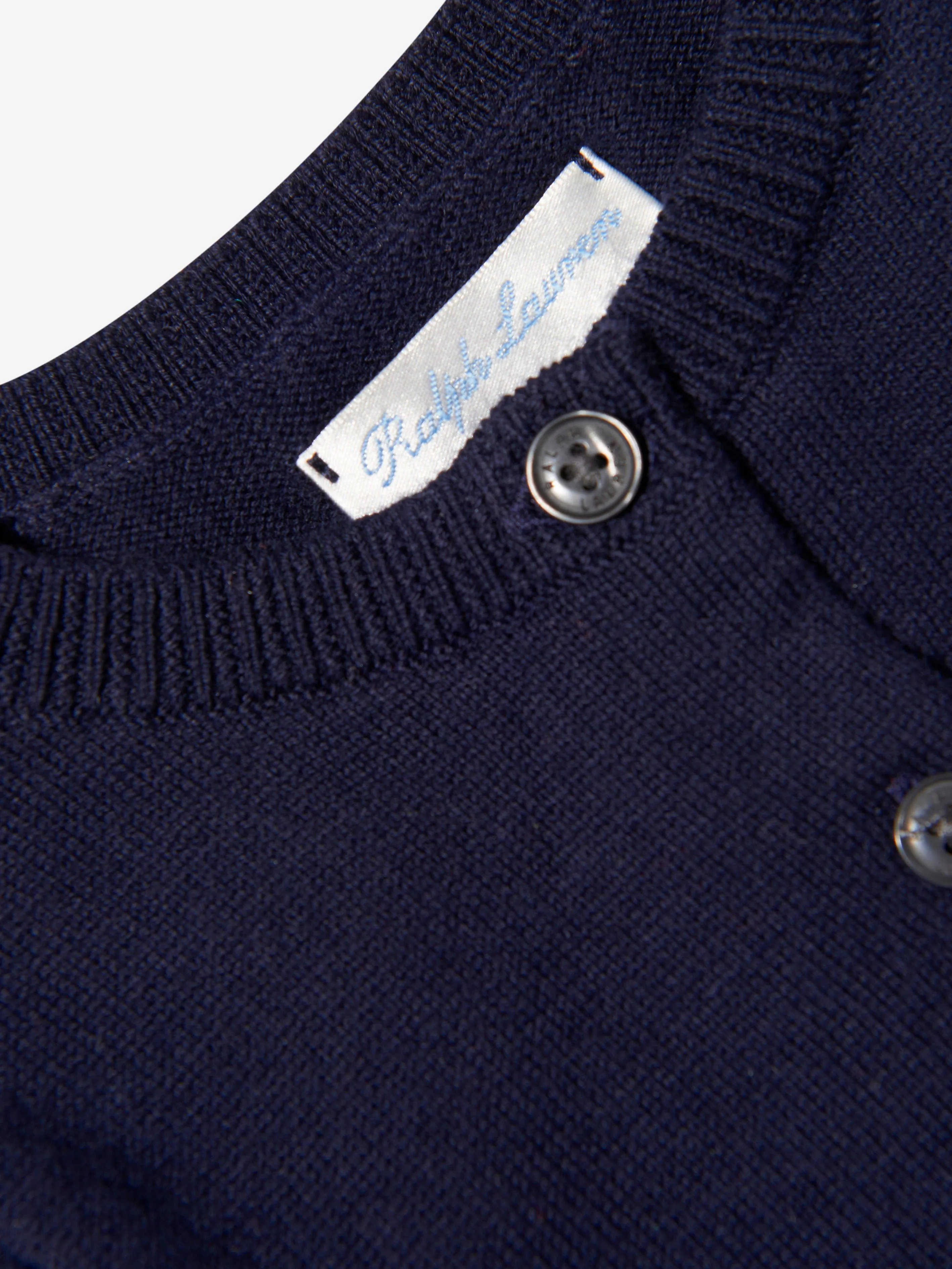 Ralph Lauren Baby Girls Peplum Cardigan in Navy