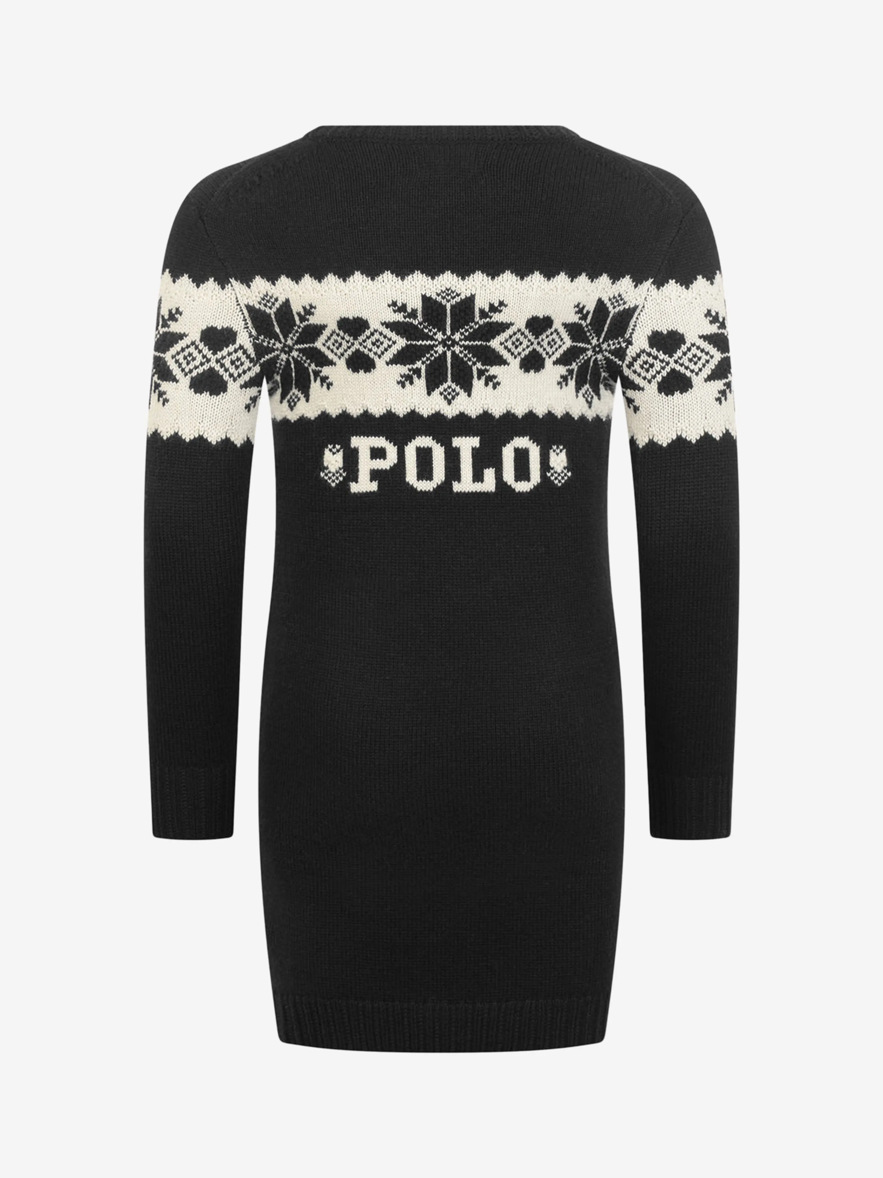 Ralph Lauren Girls Knitted Snowflake Dress