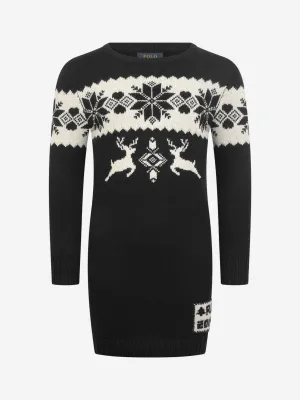 Ralph Lauren Girls Knitted Snowflake Dress