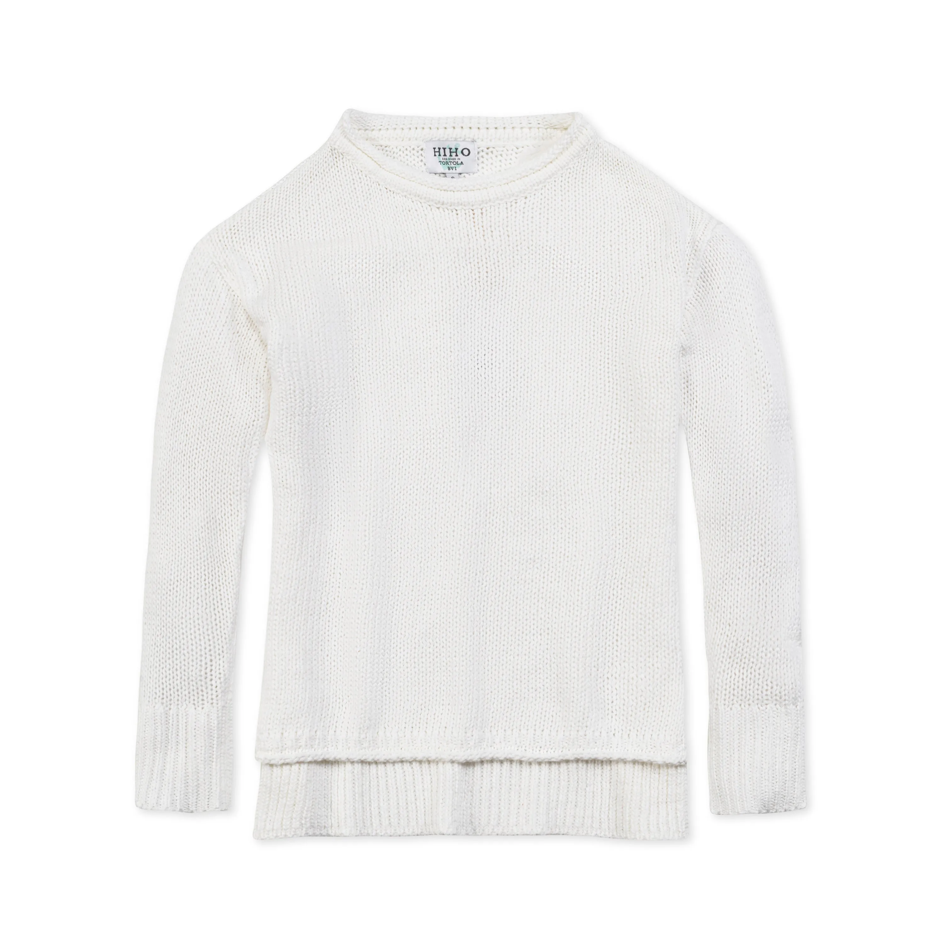 Relaxed Crew Sweater - White