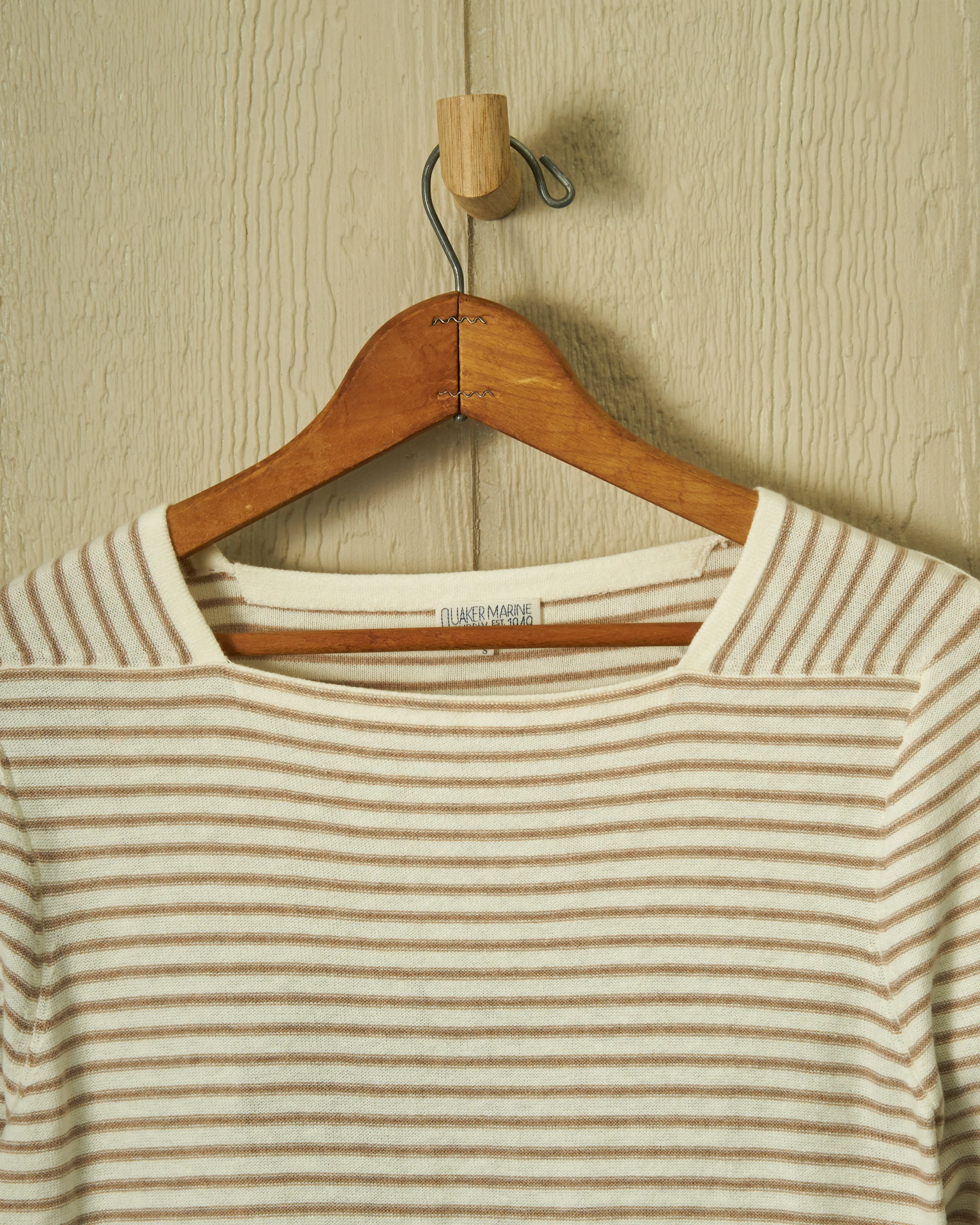 Riviera Sweater Knit Top in Cream/Twill