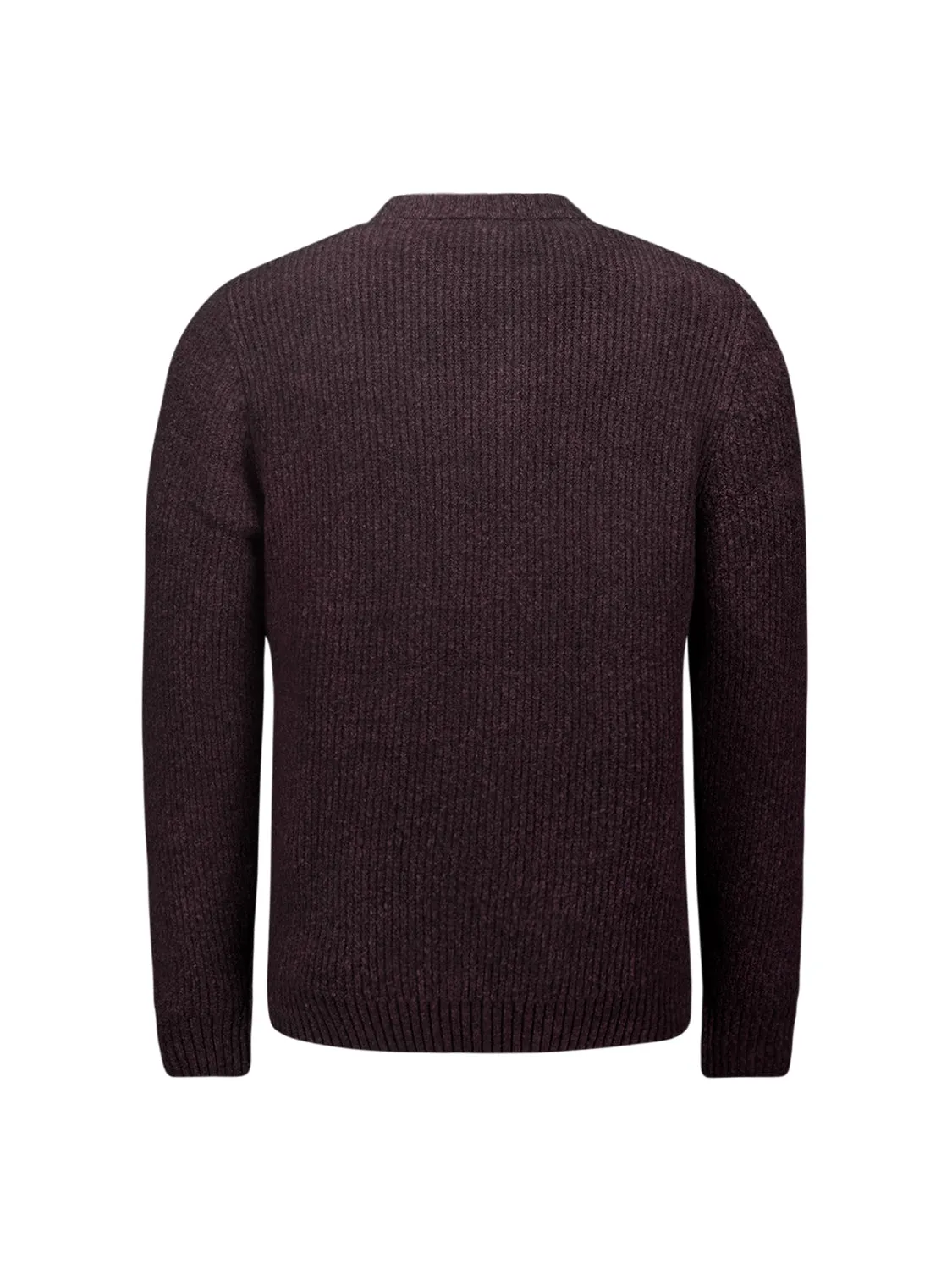 Round Neck Sweater in Two Colors: Soft and Stretchy for Ultimate Comfort | Aubergine