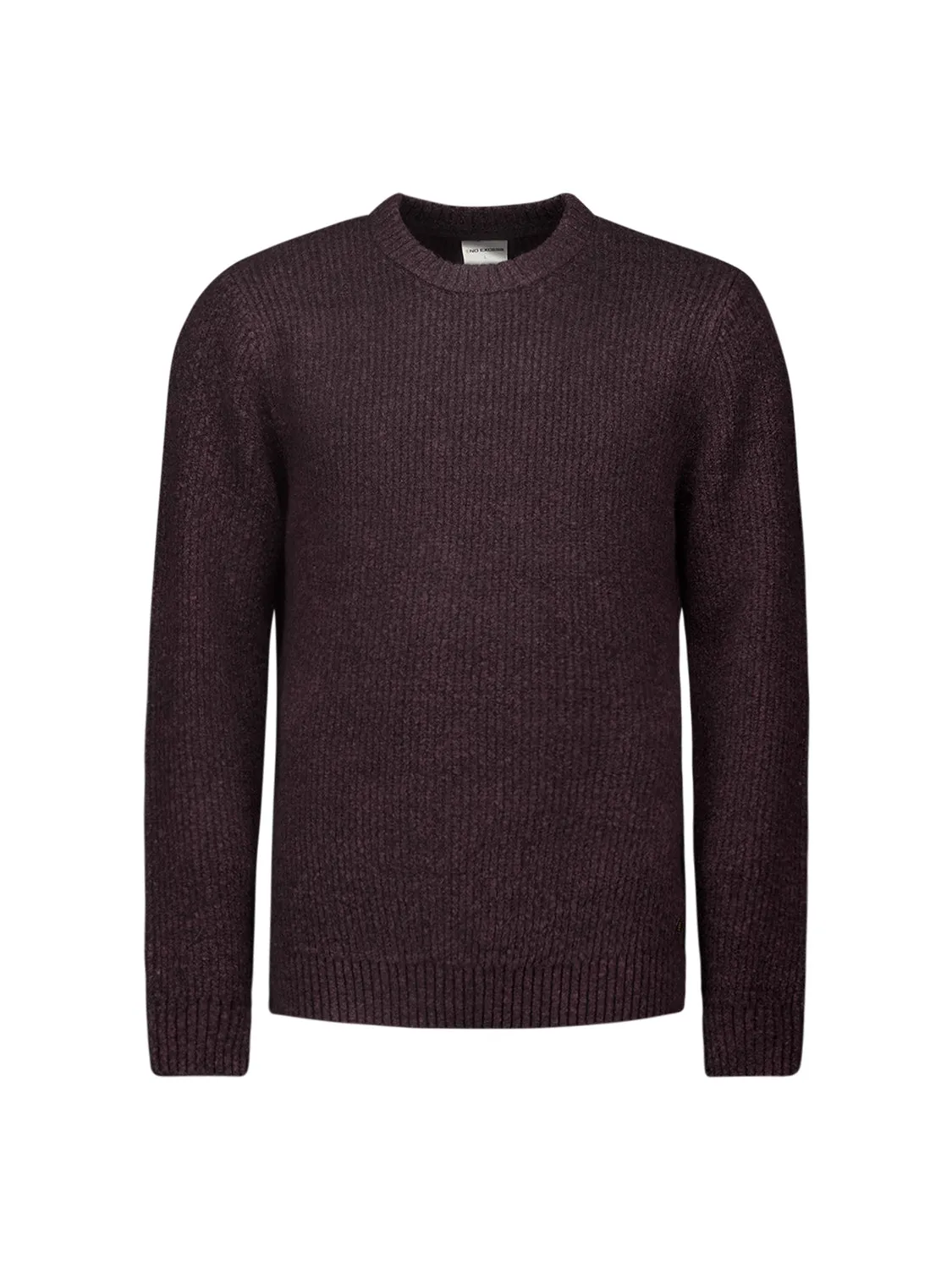 Round Neck Sweater in Two Colors: Soft and Stretchy for Ultimate Comfort | Aubergine