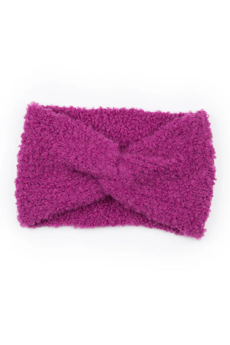 Royal Fuchsia Alpaca Wool Twist Headband