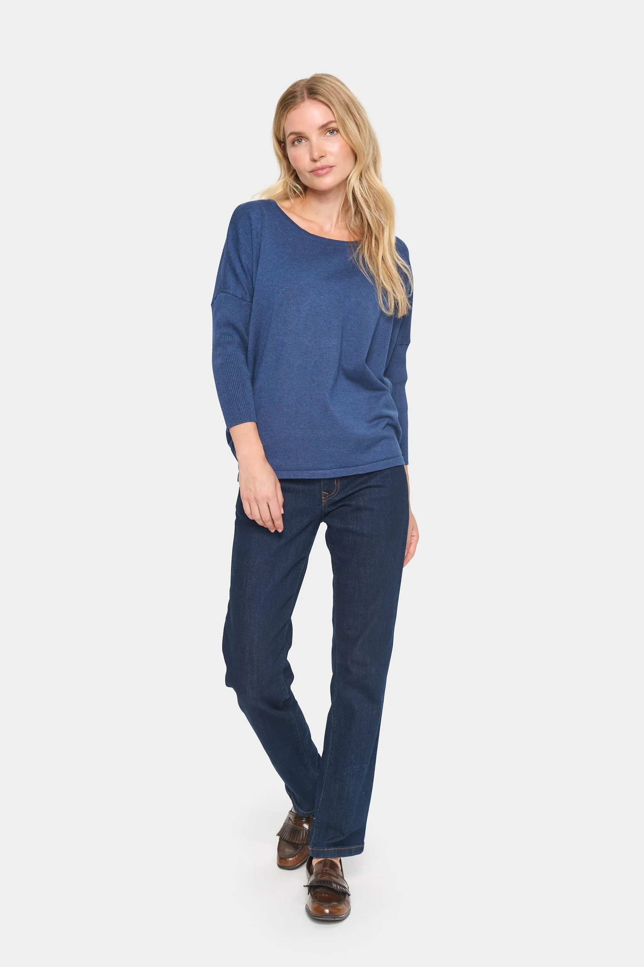 Saint Tropez Mila Roundneck Pullover in Titan