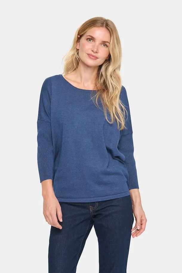 Saint Tropez Mila Roundneck Pullover in Titan