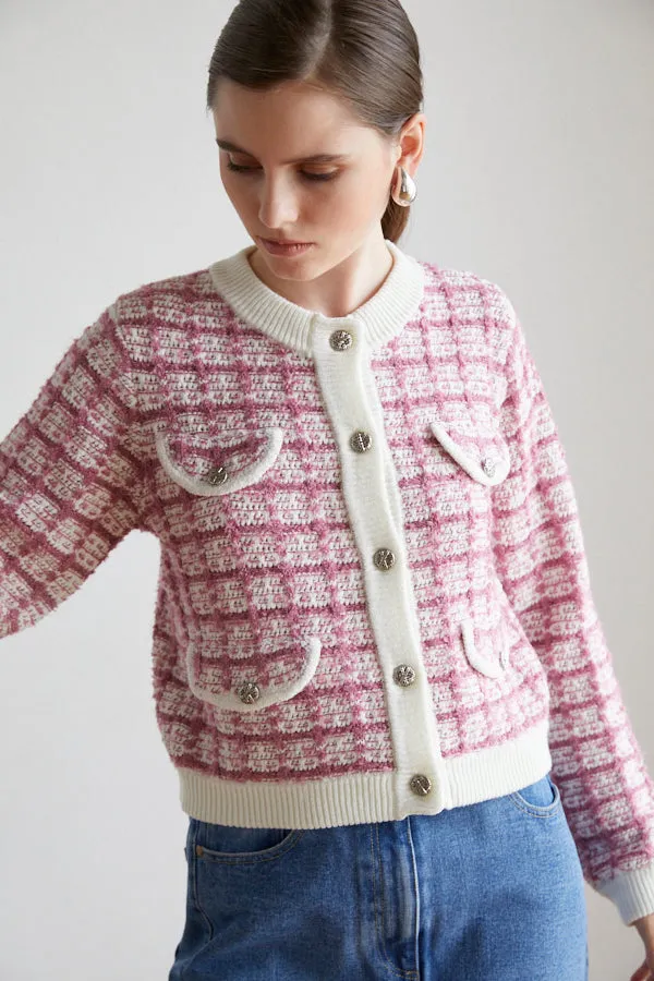 Scarlett Knit Cardigan  <br> -Mauve PNK-