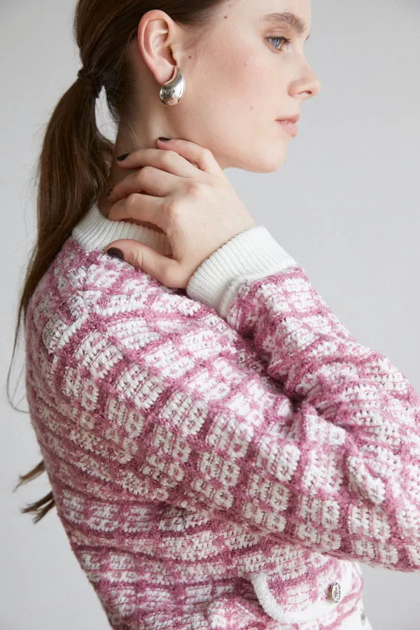 Scarlett Knit Cardigan  <br> -Mauve PNK-