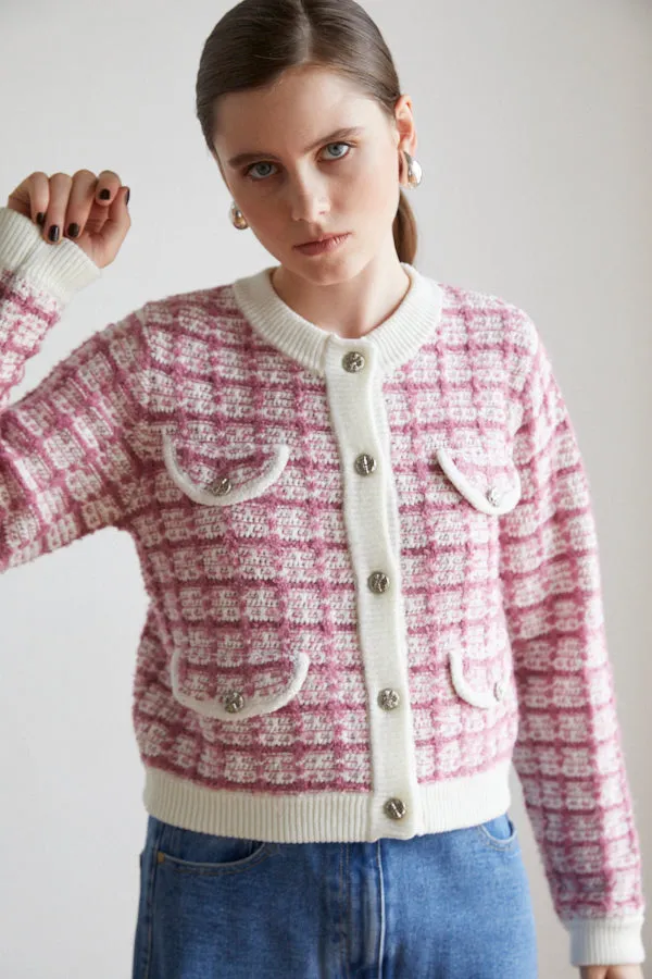 Scarlett Knit Cardigan  <br> -Mauve PNK-