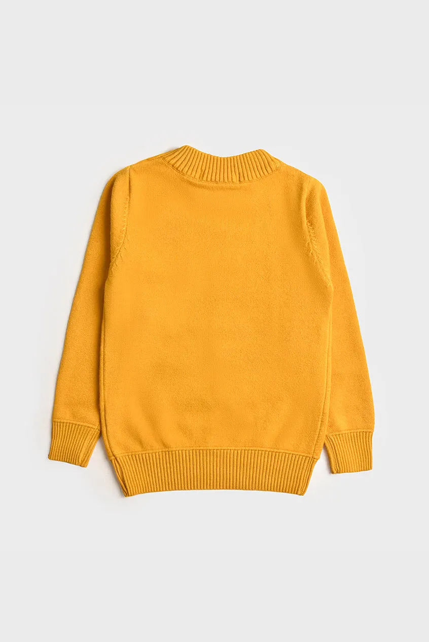 Soft Mustard Cotton Sweater