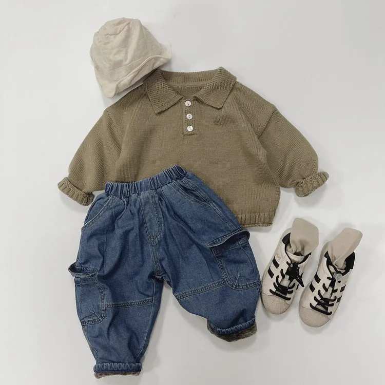 Spring Kid's Thin Sweater Knitwear Cardigan