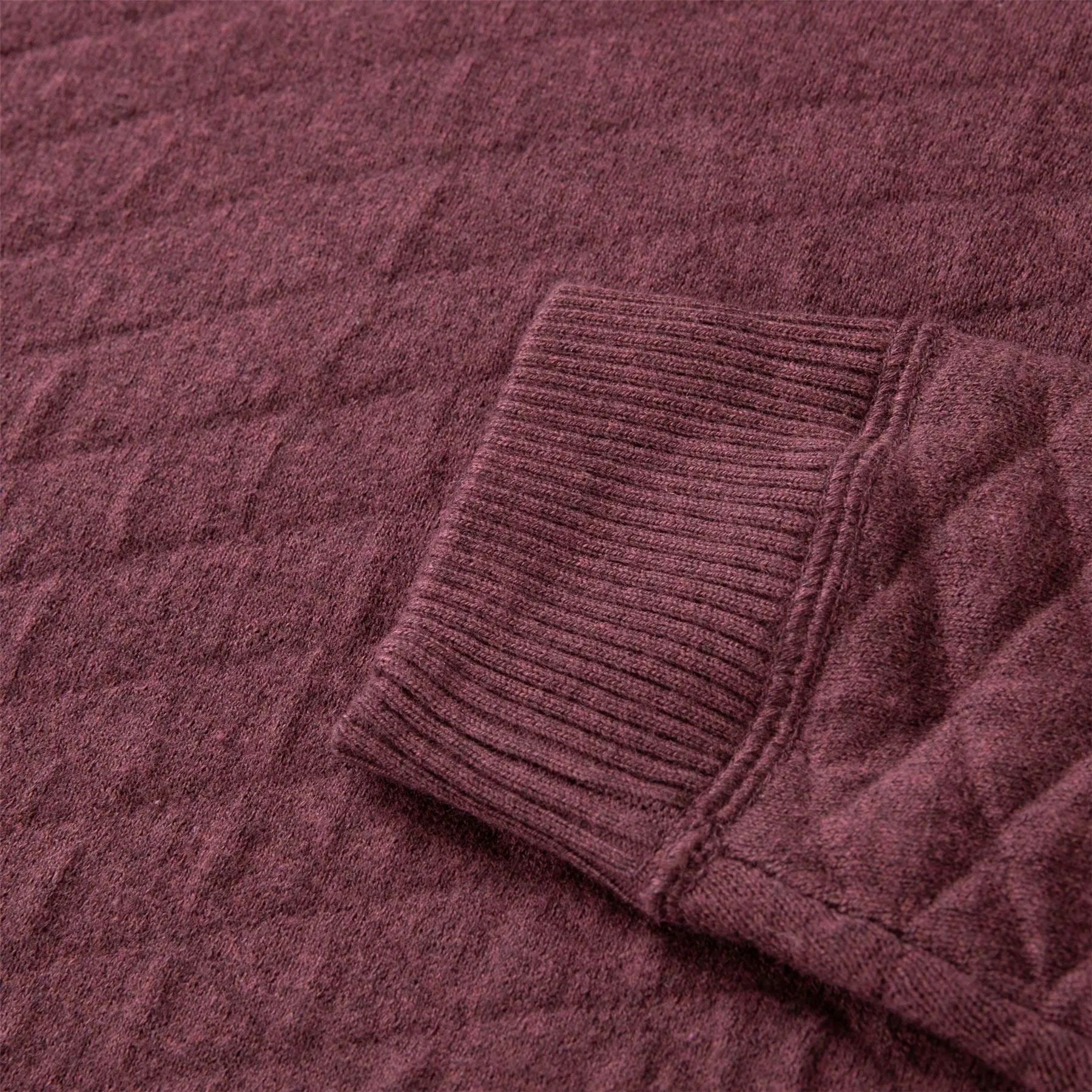 The Wallace Crewneck Sweater Heathered Dark Claret - AW24